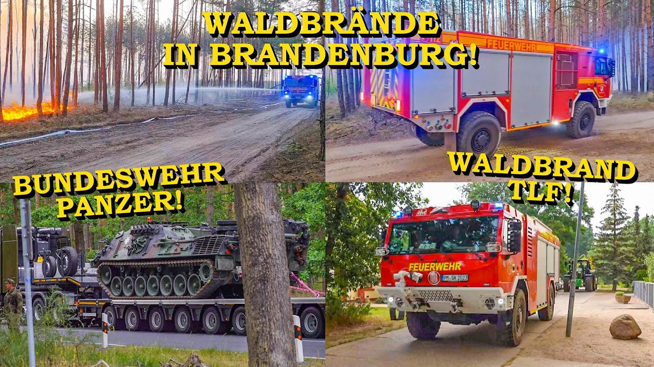 [BUNDESWEHR MIT PANZER & WALDBRAND-TLF] 1.000 EINSATZKRÄFTE IM KAMPF GEGEN WALDBRAND | BRANDENBURG