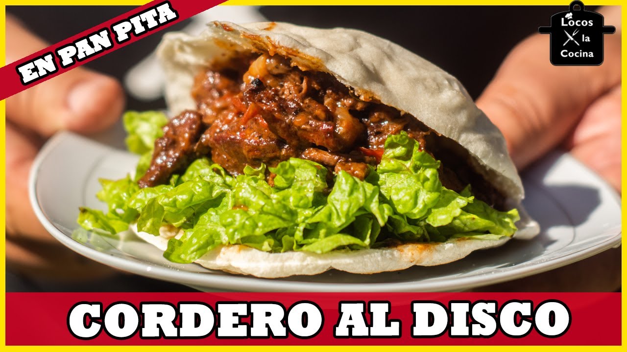 PATA DE CORDERO AL DISCO + PAN ÁRABE (pan pita) | Cómo hacer pan |  Locos X La Cocina