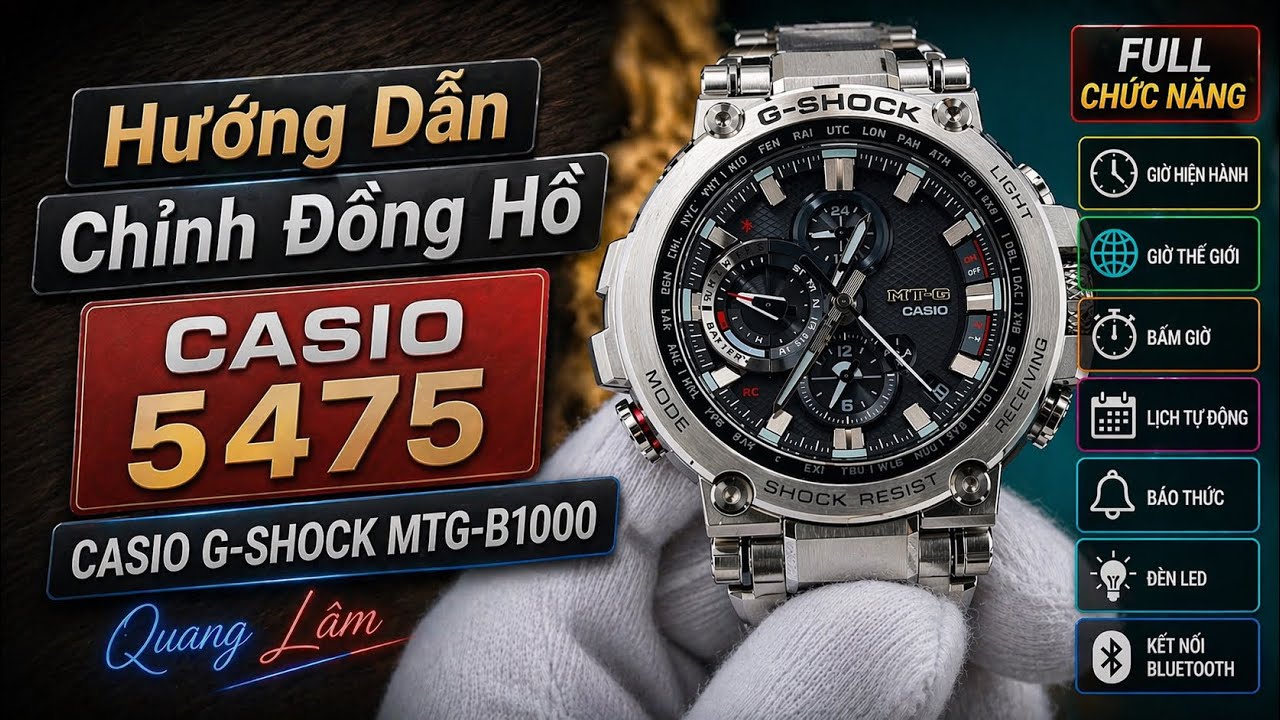 Review Casio G-Shock MTG-B1000-1ADR phân phối chính hãng tại Việt Nam | Đồng Hồ Quang Lâm