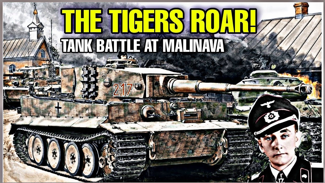 2 Tiger Is vs 17 IS-2s: Tank Battle at Malinava | Otto Carius Storms the Village!
