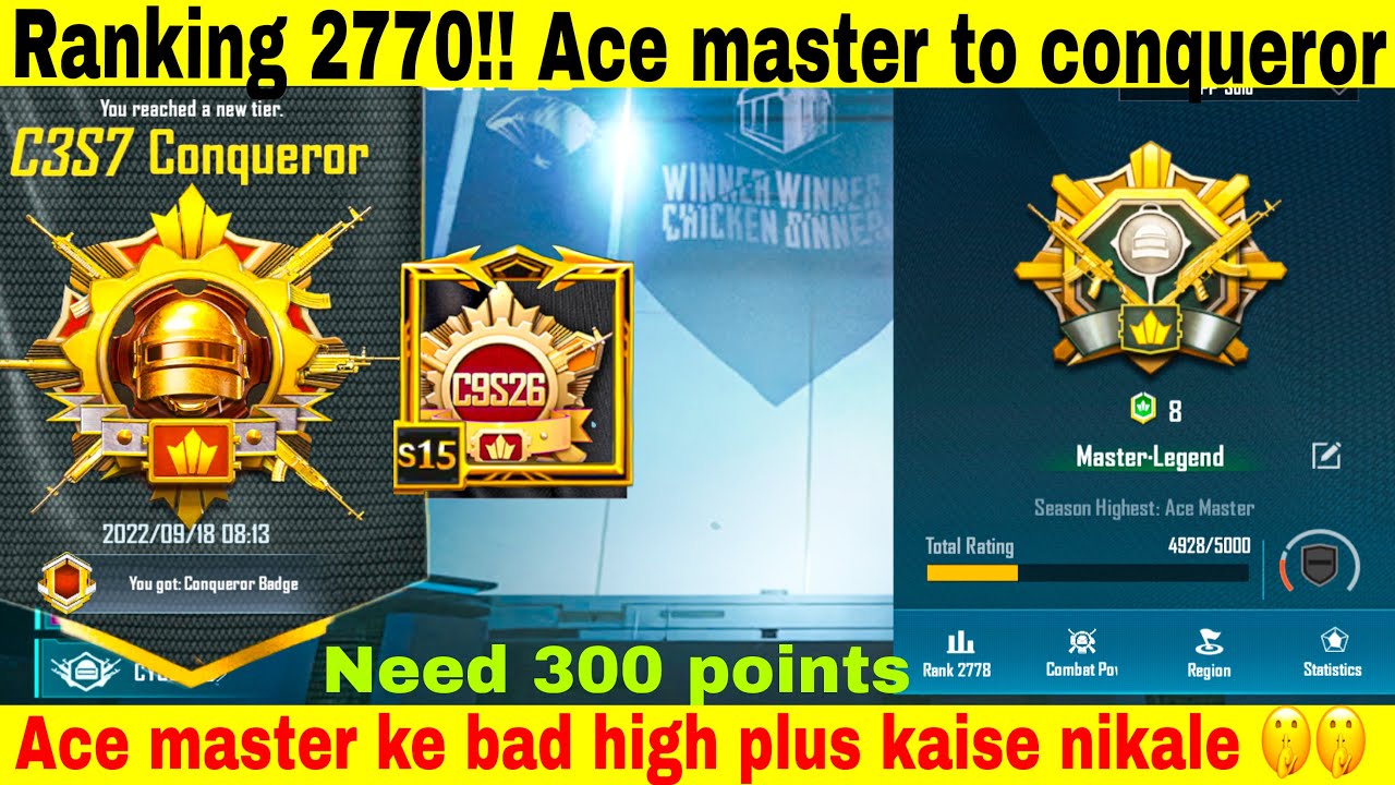 Ranking2770!! Need 300 points for conqueror!! Ace master to conqueror tips and tricks 