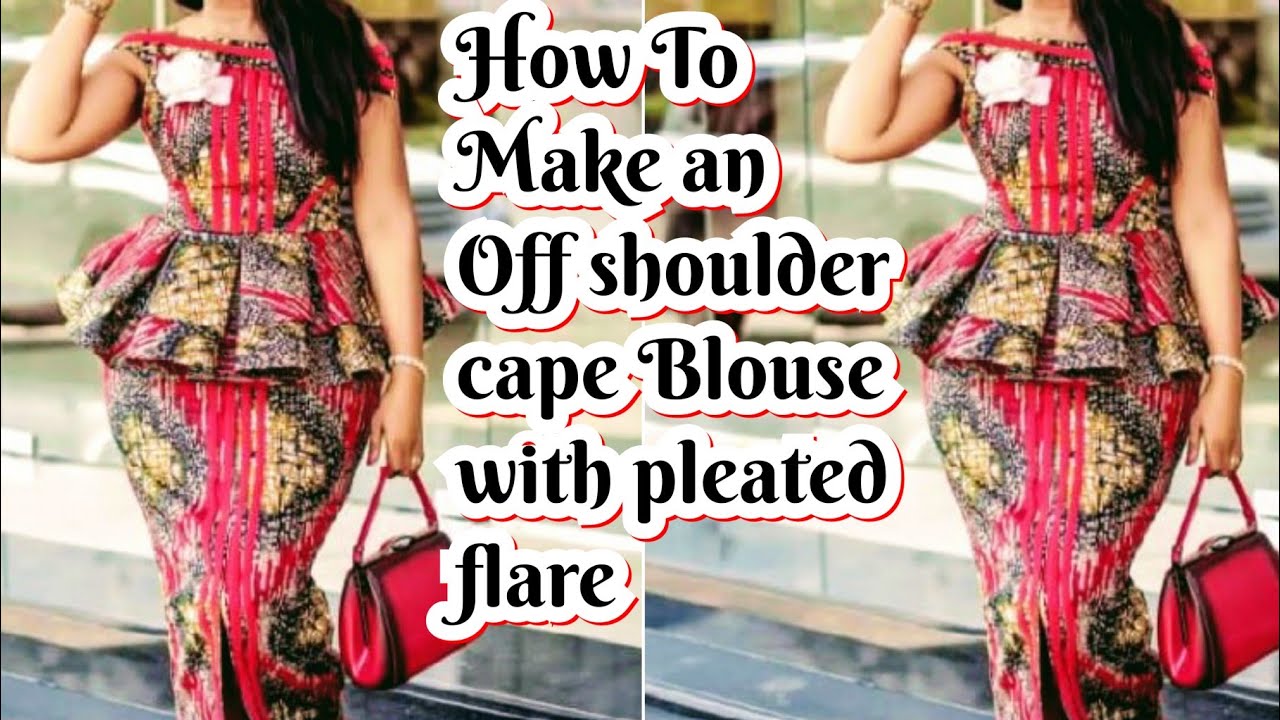 How to make a Beautiful Blouse with Cape and kissing pleating