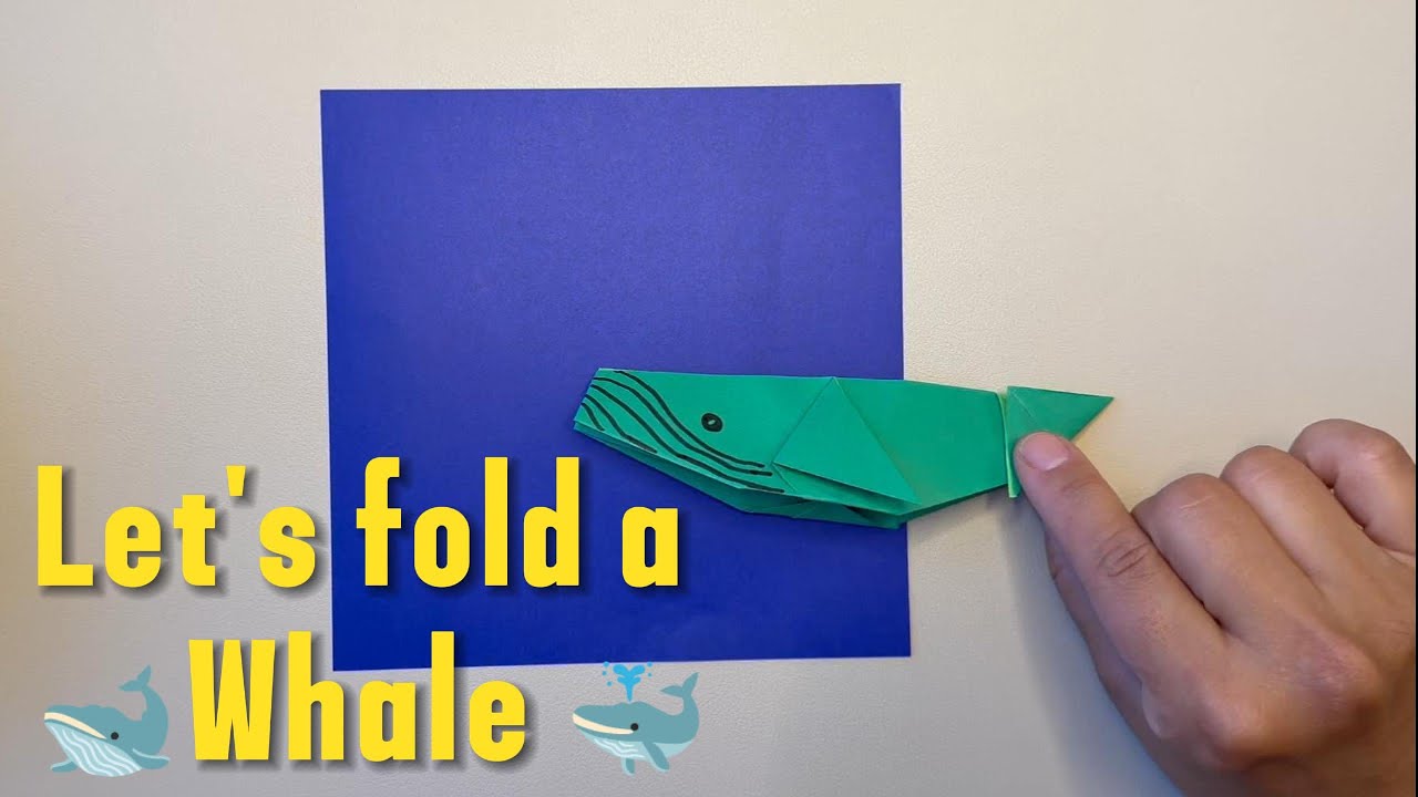 Let’s Fold a Cute Whale 🐋  | Easy Origami for Kids