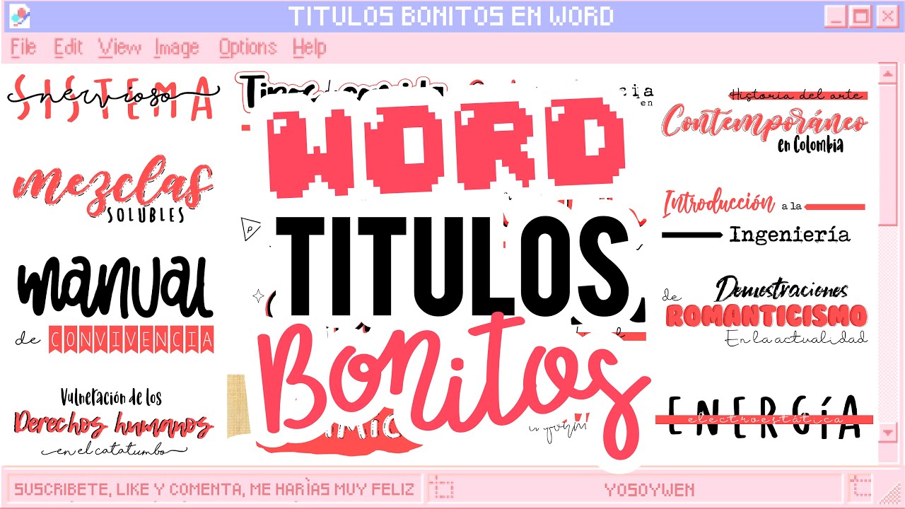 TÍTULOS BONITOS EN WORD 🖥️✏️| Part 1  | APUNTES BONITOS DIGITALES