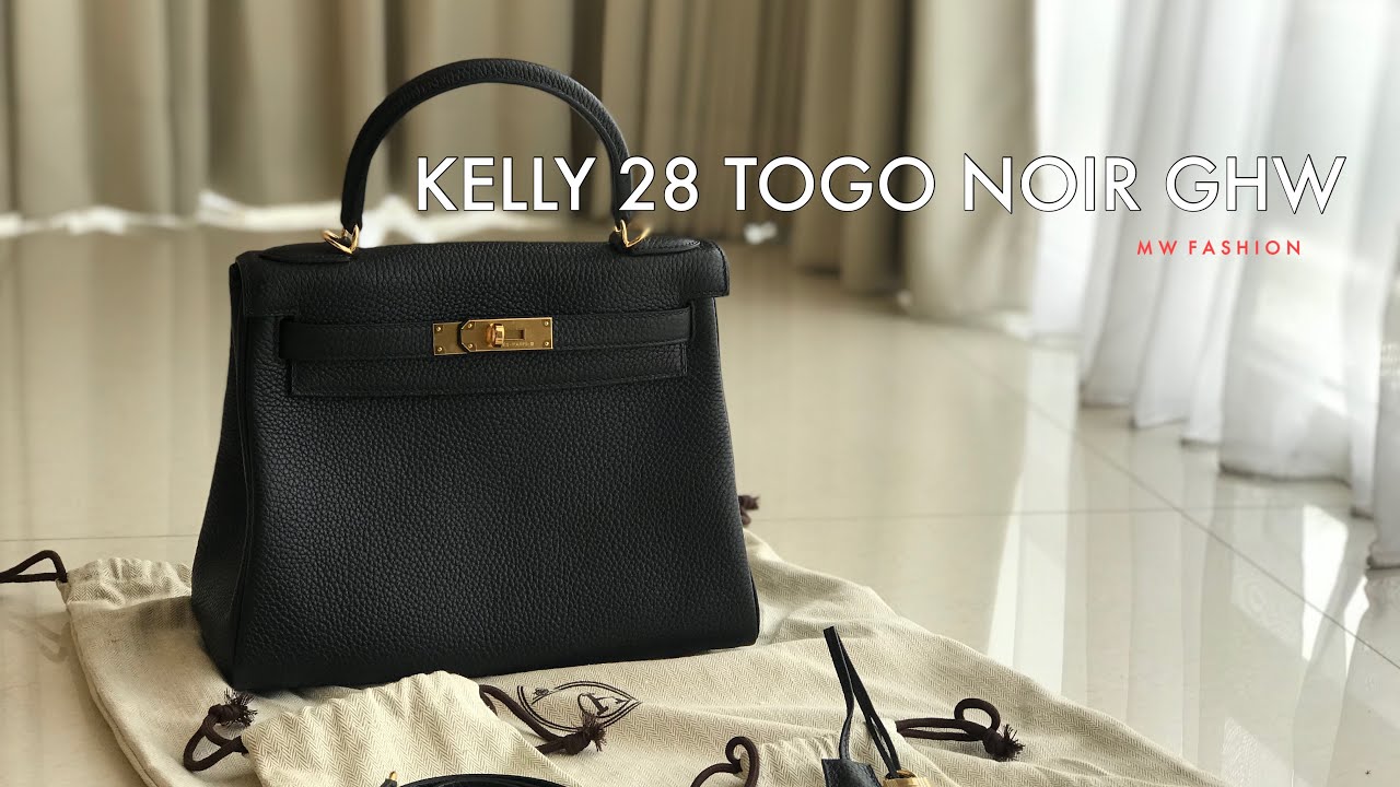 KELLY 28 TOGO NOIR GHW HQ - MW FASHION TALKY