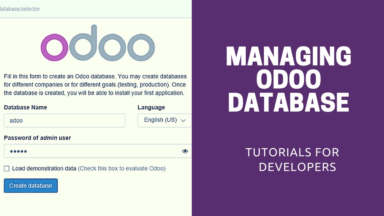 Odoo Tutorial 4: How to manage Odoo Databases - Duplicate and remove databases