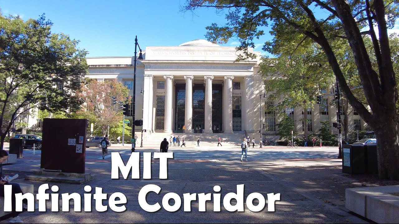 MIT Infinite Corridor Relaxing Walking Tour | 4K