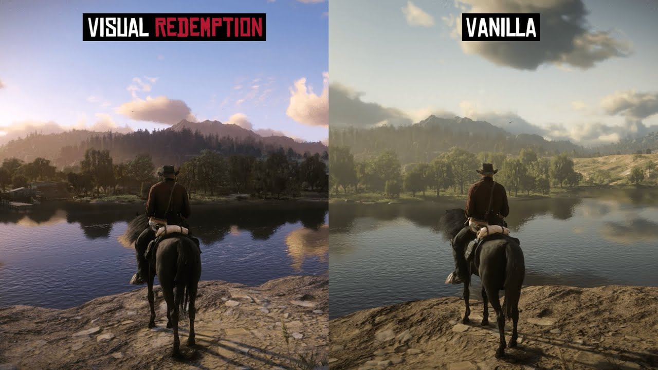 Red Dead Redemption 2 - Visual Redemption Side by Side Comparison (The Best Visual Mod Yet?)