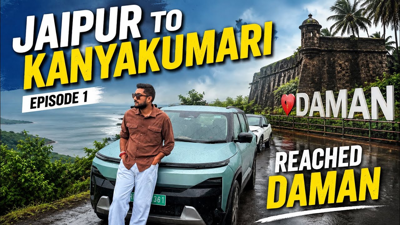 Jaipur to Kanyakumari in Tata Sierra EV! 🚗⚡ | EP 1: Reached Daman