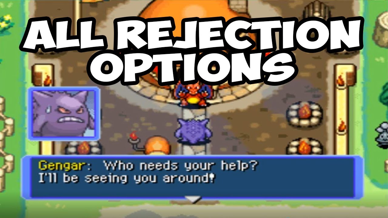 All Rejection Options (Saying No)  - Pokemon Mystery Dungeon: Red / Blue Rescue Team