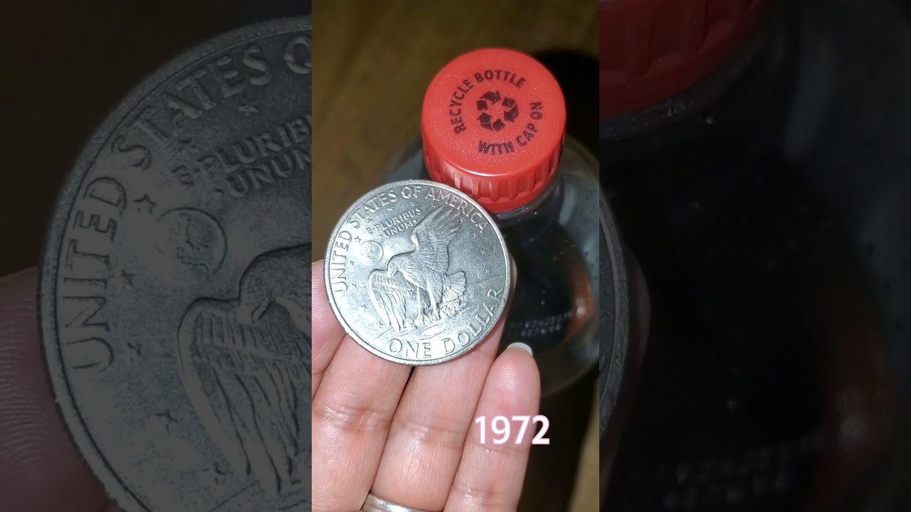 One Dollar Old Coin (1972) that's bigger than a soda cap #shorts
