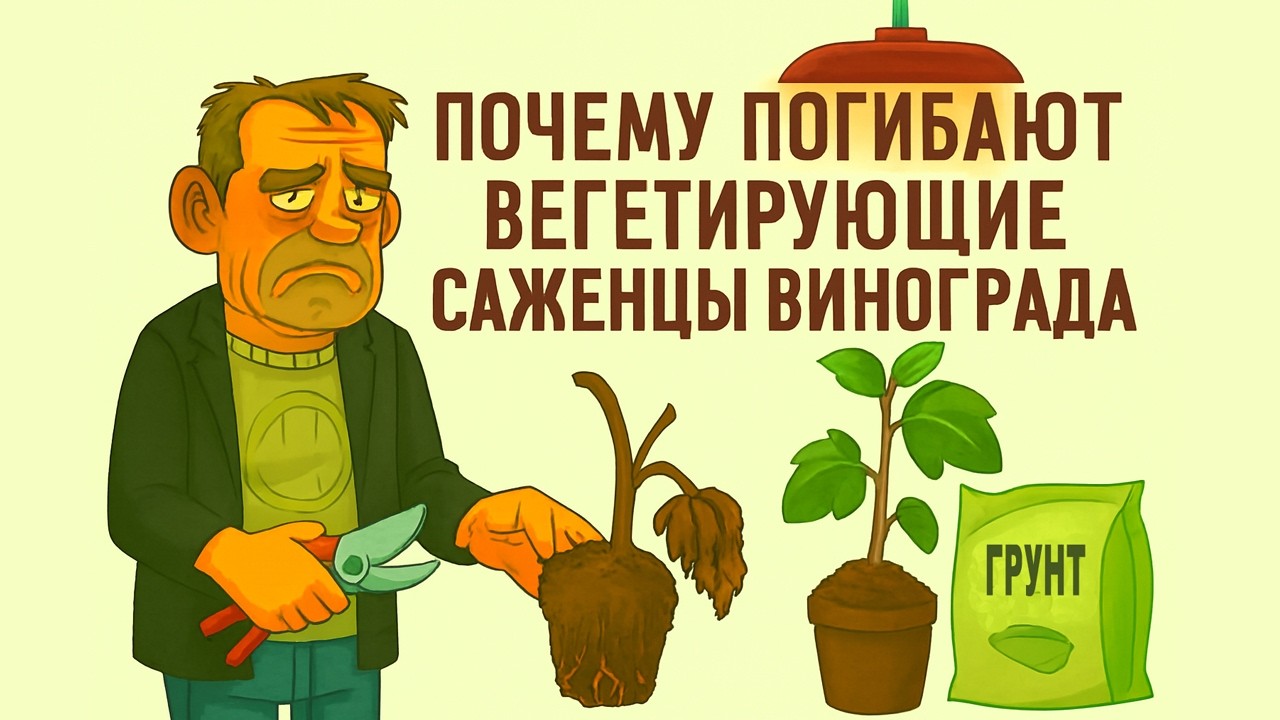 🍇Вот почему ваши вегетирующие саженцы гибнут даже под освещением? Ошибки укоренения винограда