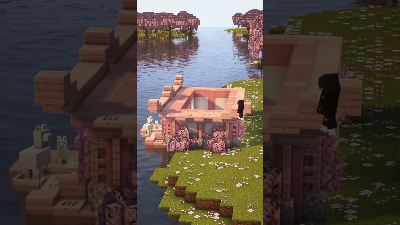 Minecraft Cherry Japanese House 🌸 | Design by @hiboukyt