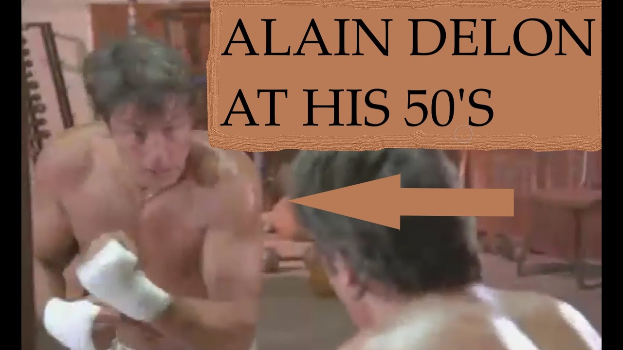 Alain Delon - AMAZING physique at his 50s