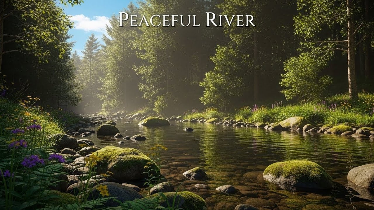 River Flow Through Forest 🌲🌊 Peaceful Soundscape for Sleep and Inner Peace #2062