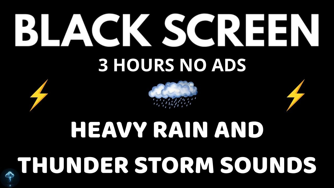 🔴 Heavy Rain and Thunder Sounds for Sleeping 💤 Black Screen | Pure Relaxation Sounds