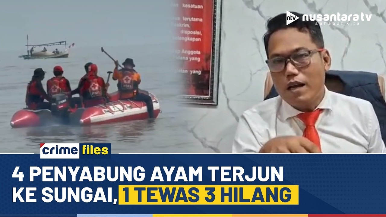 Digerebek Polisi, 4 Pemain Sabung Ayam Terjun ke Sungai di Tegal, 1 Tewas | CRIME FILES