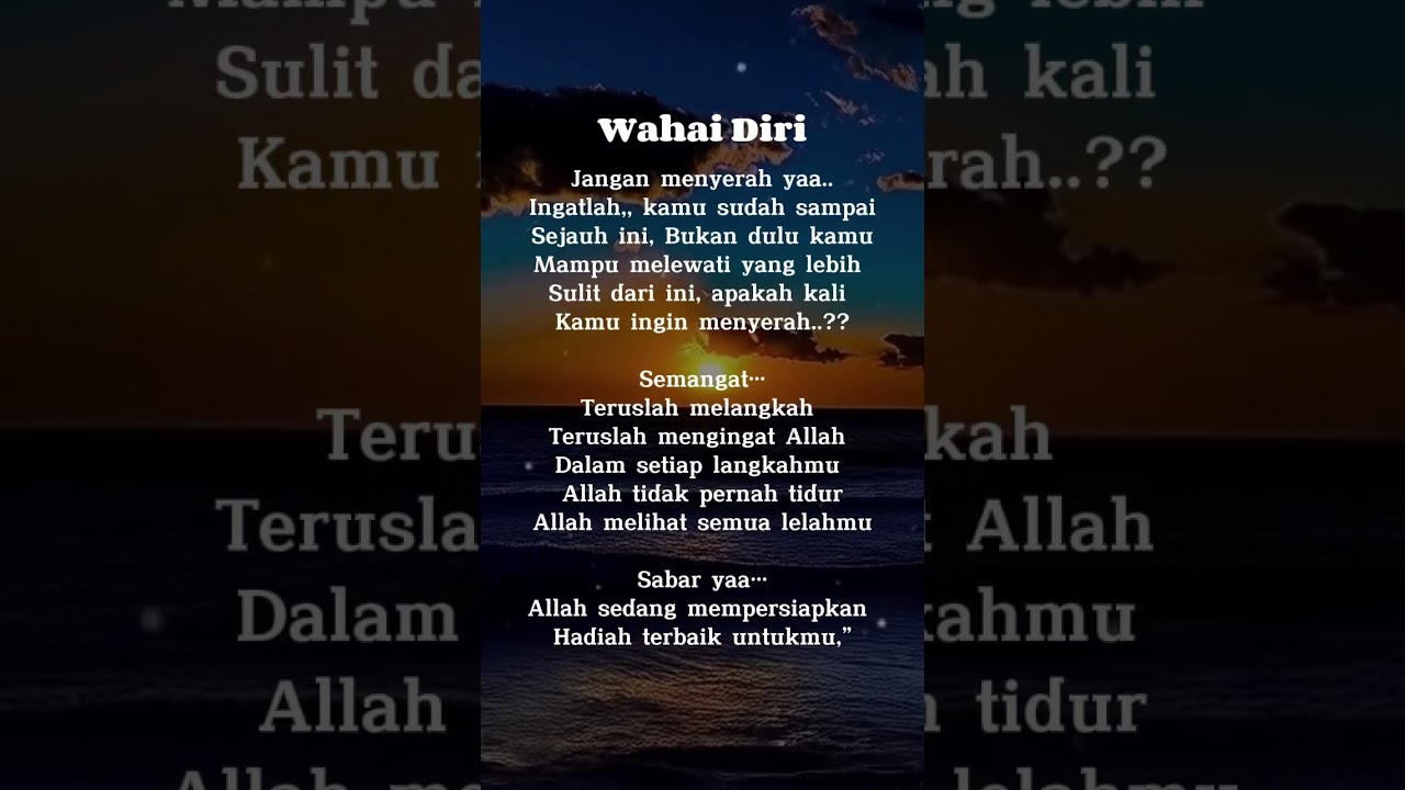 Jangan menyerah teruslah melangkah 
