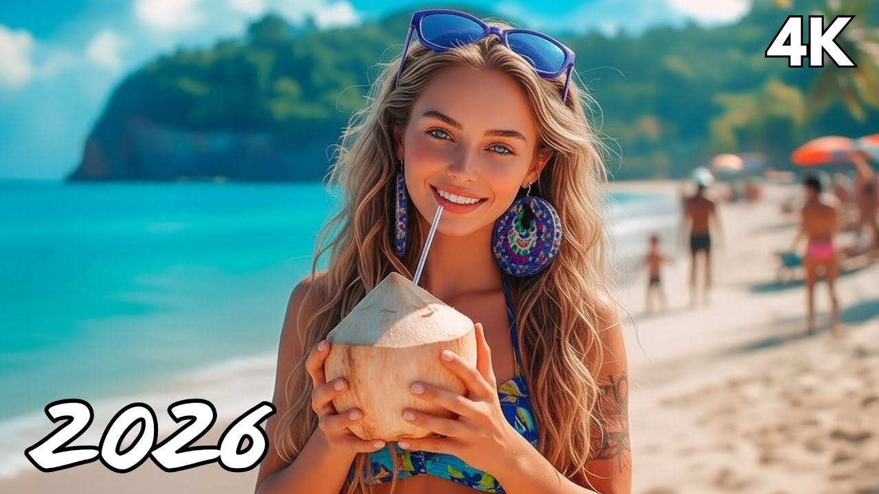 Tropical Paradise Horizon 🌴 Smooth Chill Beats 4K UHD 2026 | Calm Relaxing