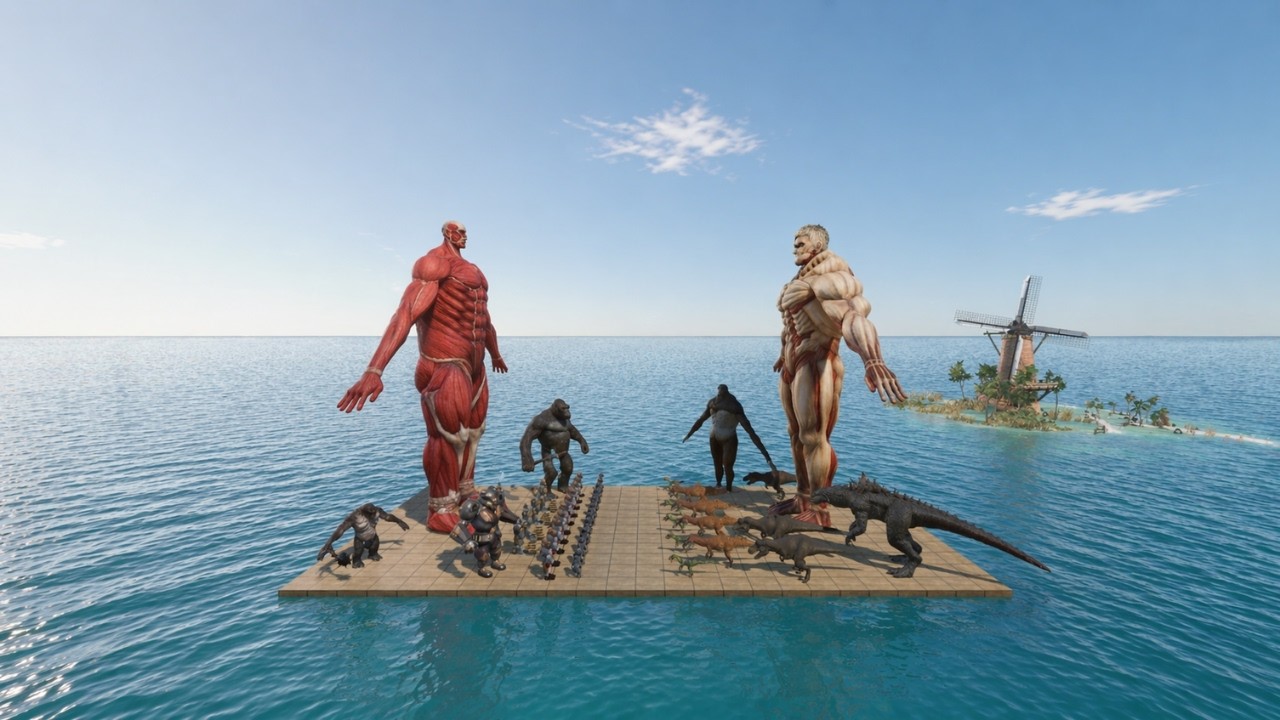 Epic Titan War | Colossol Titan vs Armored Titan | New Update - Animal Revolt Battle Simulator
