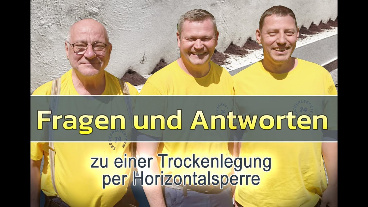 Trockenlegung per Horizontalsperre FaQ - Fragen und Antworten vom Trockenleger Team24
