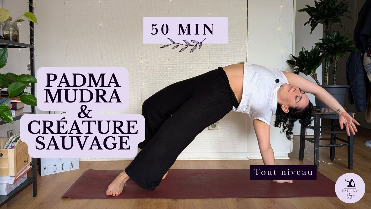 50 minutes - Yoga Vinyasa Padma Mudra, planche latérale et créature sauvage