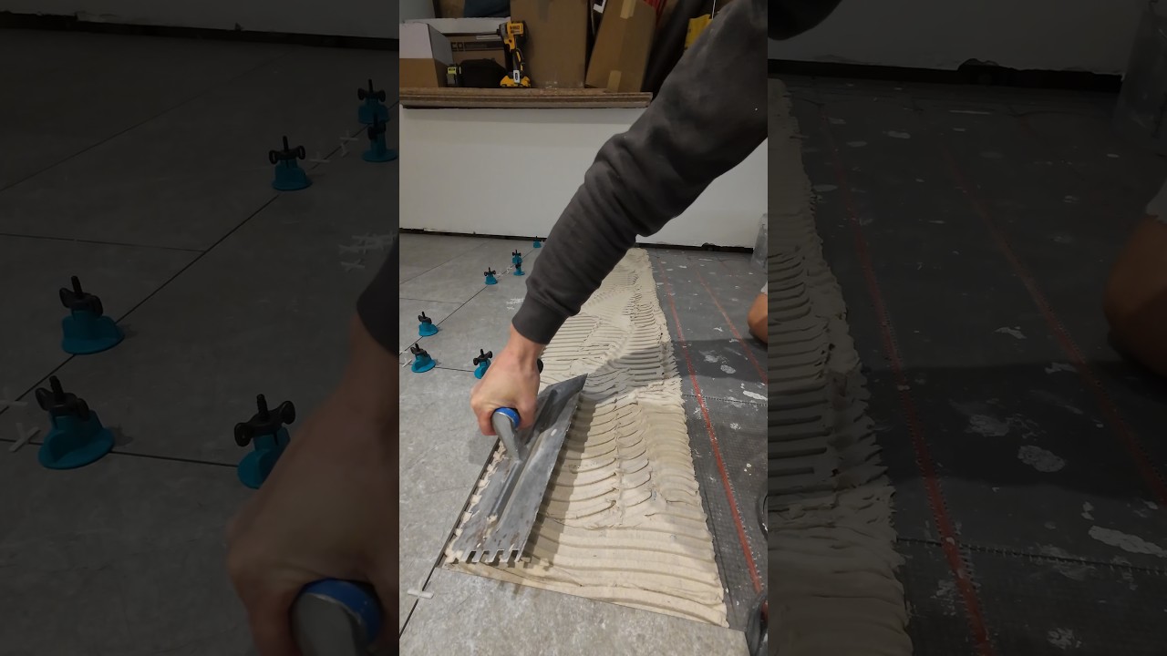 Installing Tiles on a Kitchen Floor #tiles #howto #diy #tiling
