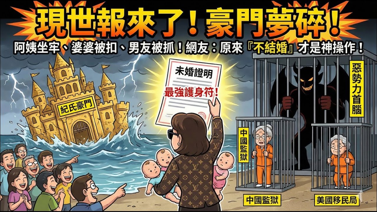 現世報來了！吳佩慈「豪門夢」徹底碎裂！阿姨坐牢、婆婆被美方扣留？百億男友定性「惡勢力首腦」！網友神嘲諷：原來「不結婚」才是最高級的逃生術！