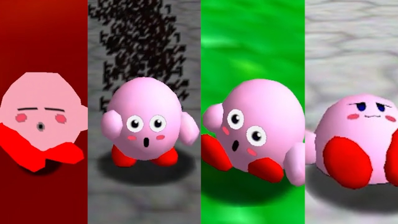 All playable Kirby Game Over Animations