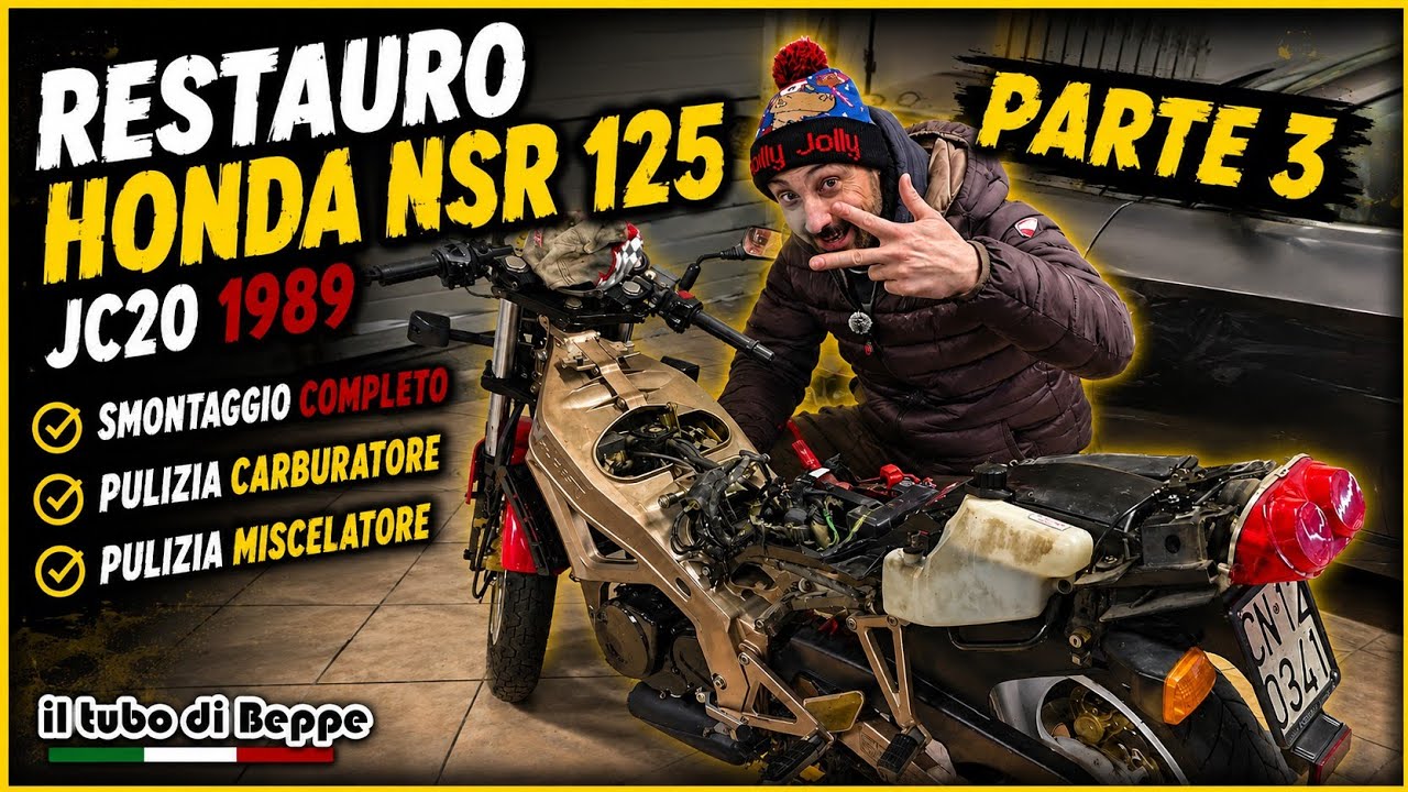 3° Puntata : smontaggio, pulizia carburatore e miscelatore Honda NSR 125F #motorcycle #biker #honda