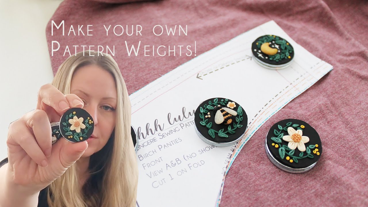Make your own Sewing Pattern Weights! Cottagecore inspired Polymer Clay Craft
