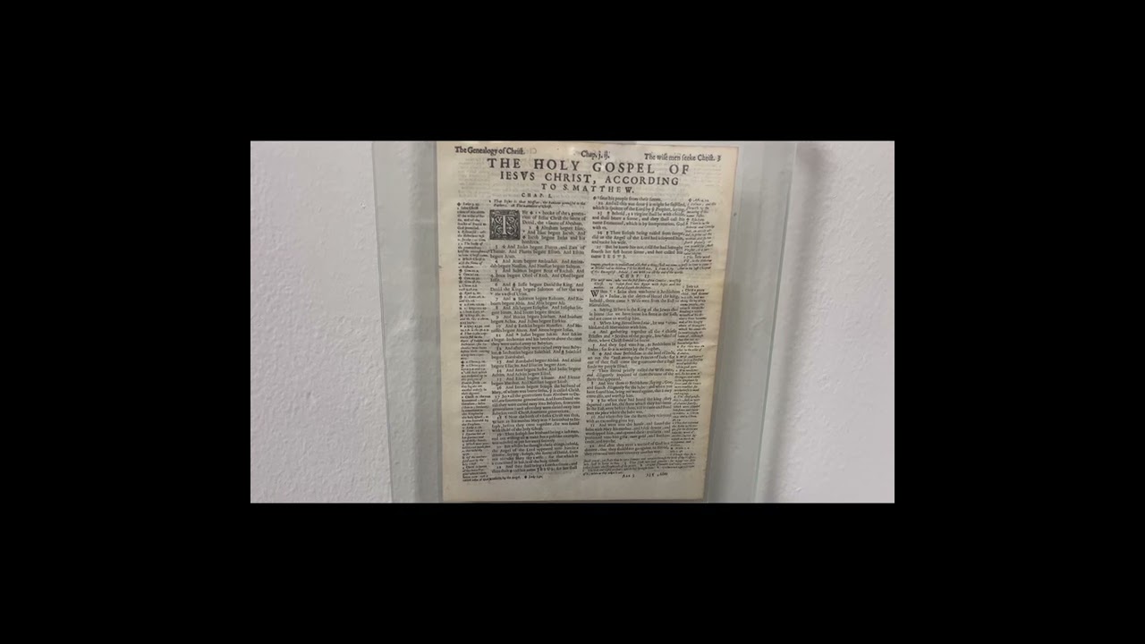 Hidden Treasures in our Office Matthew 1 - 525 yrs old