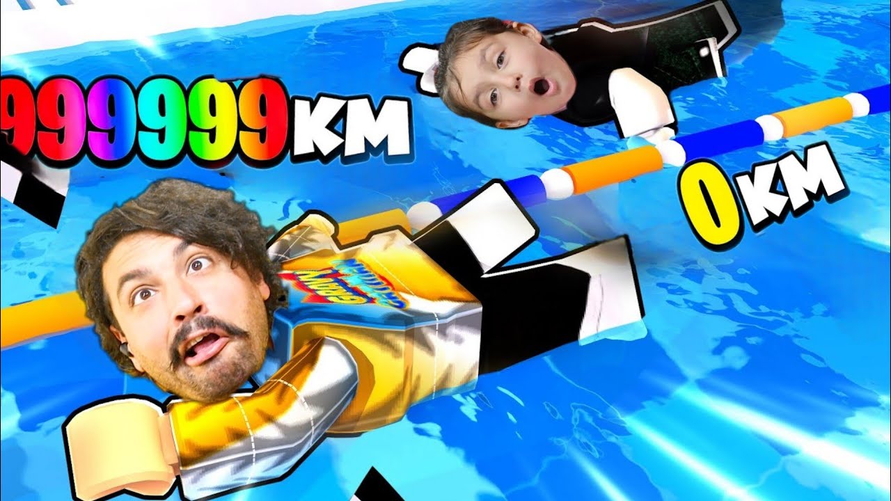 YÜSRA İLE EN HIZLI YÜZME YARIŞI YAPTIK 🏊‍ Roblox Swim Race Simulator