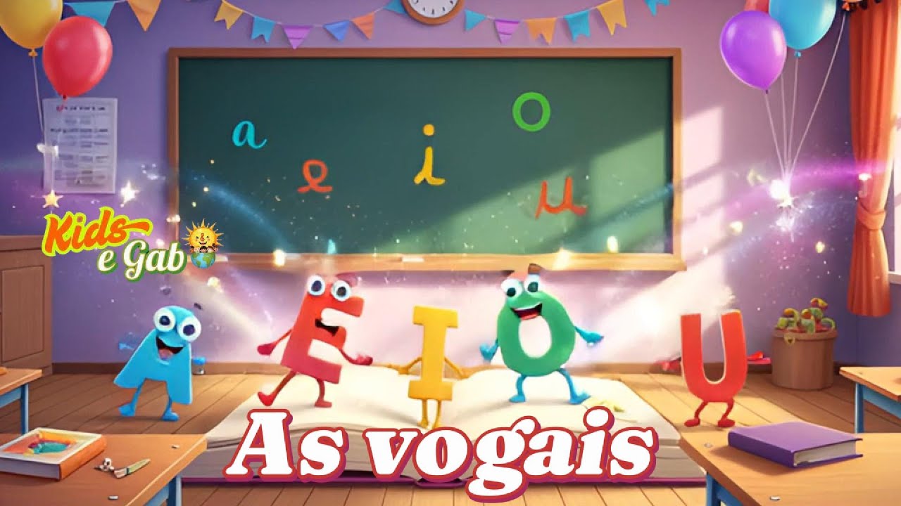 As Vogais A E I O U | Kids e Gab | M&uacute;sicas Infantis