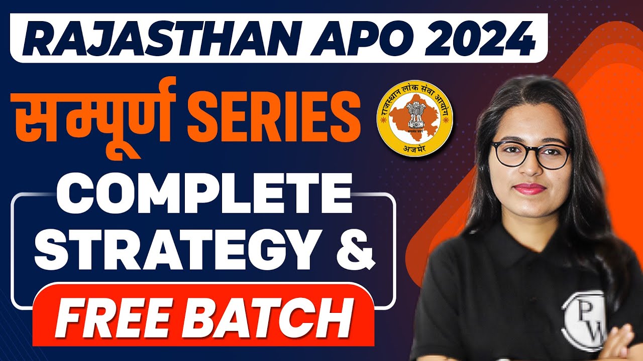 Complete Free Batch for Rajasthan APO 2024 | Free Batch Launch 🔥| RJS 2025 | Judiciary By PW