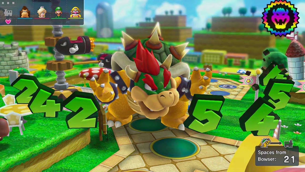 Mario Party 10 Bowser Party #43 Donkey Kong, Rosalina, Luigi, Wario Mushroom Park Master Difficulty