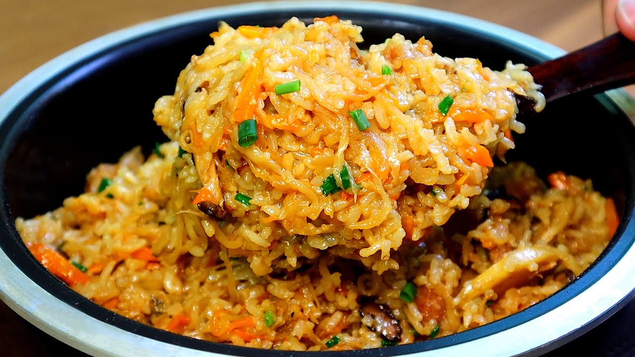 今天做懒人版【萝卜干焖饭】鲜香美味好上手，一家七口吃光光！