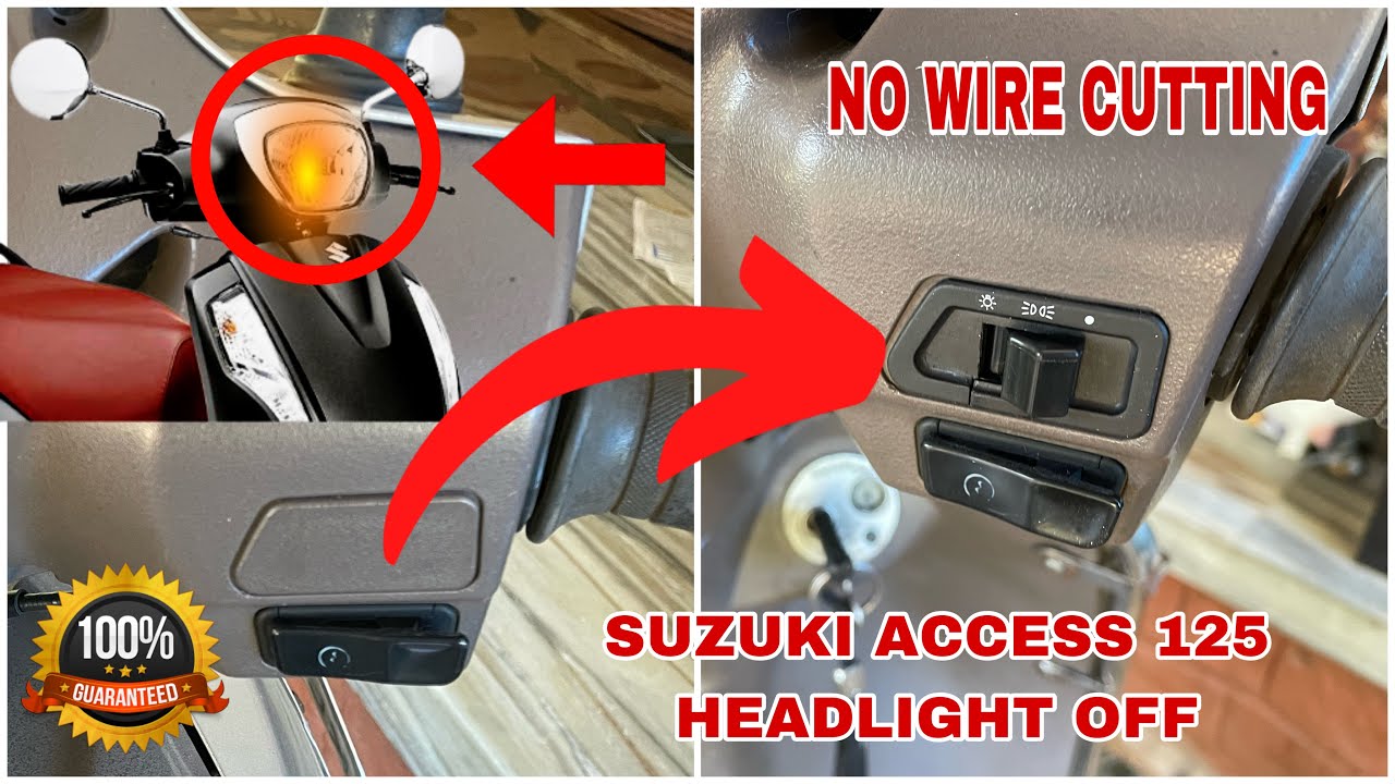 suzuki access 125 headlight off switch fixing at home #suzuki #scooty #access125 #bullet350