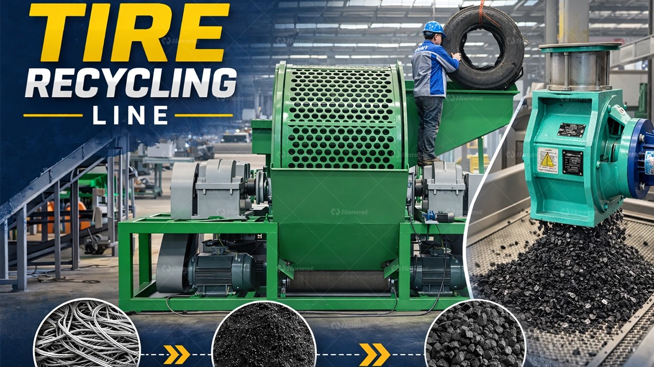 Complete Tire Recycling Line | From Waste Tires to Rubber Granules