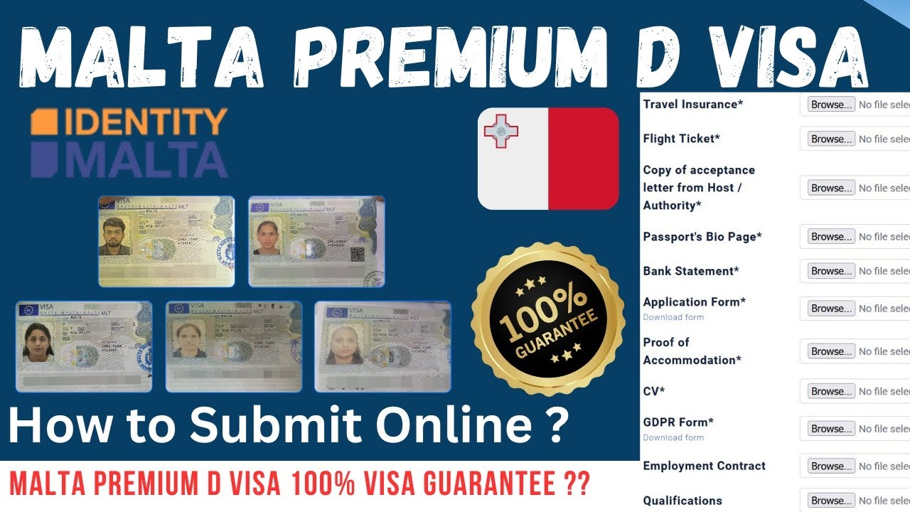 How to Submit Malta Premium D Visa Online | Malta Premium D Visa 100% Visa Guarantee is it True