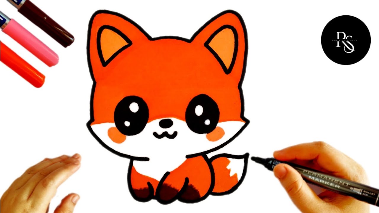 How to Draw a Cute Fox | Kawaii Fox Drawing 🦊 | Easy &Fun Drawing for Kids | Step-by-Step Cute Art