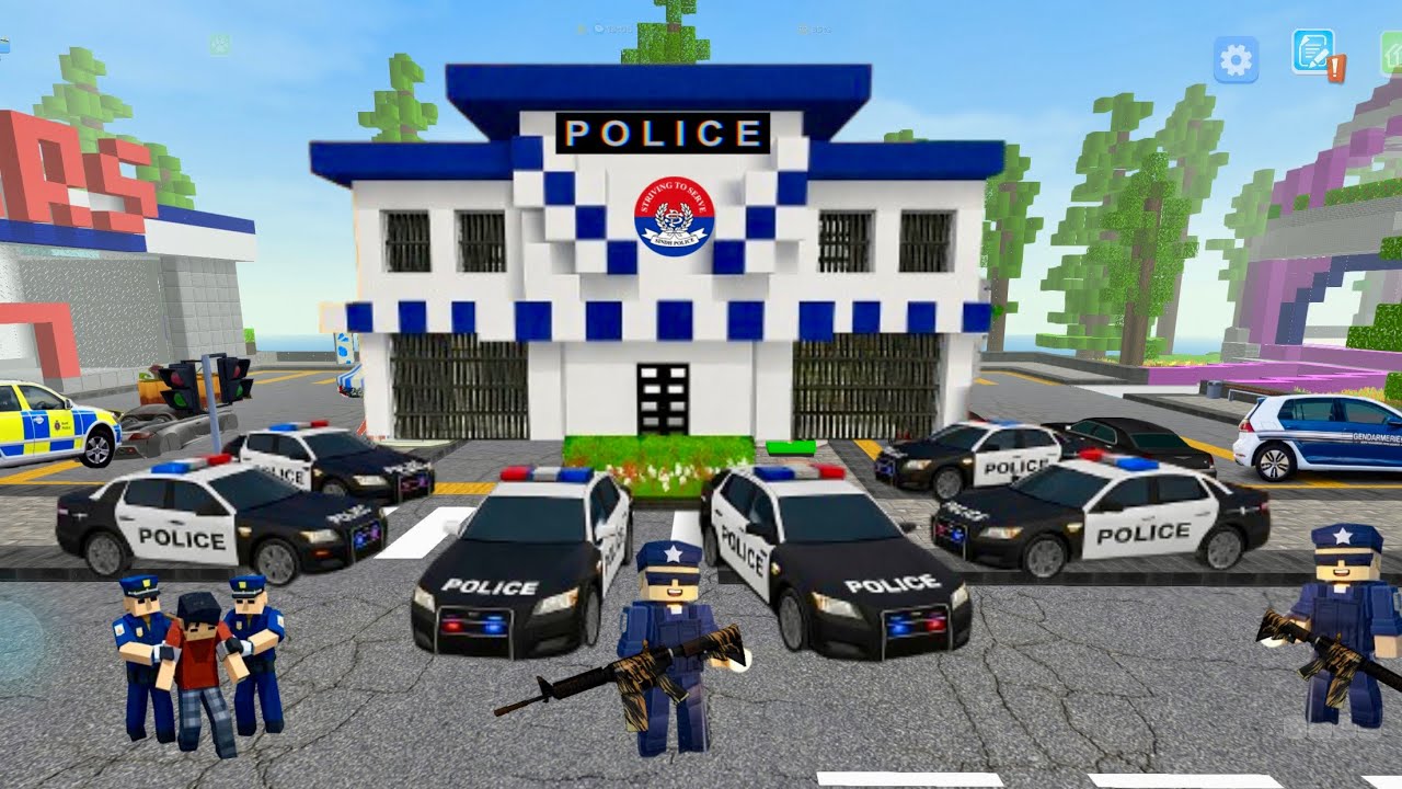 Building a Secret Police Headquarters for Maximum Security in school partycraft 