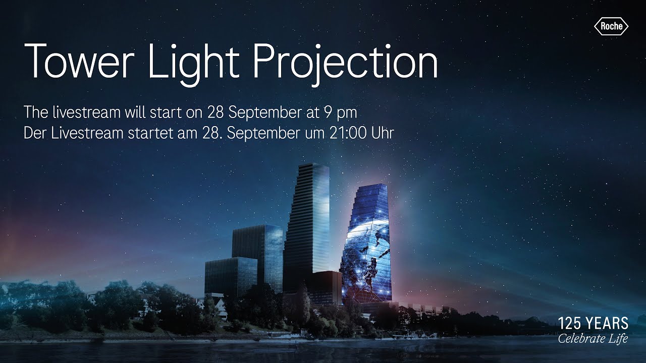 125 Years of Roche - Tower Light Projection Livestream