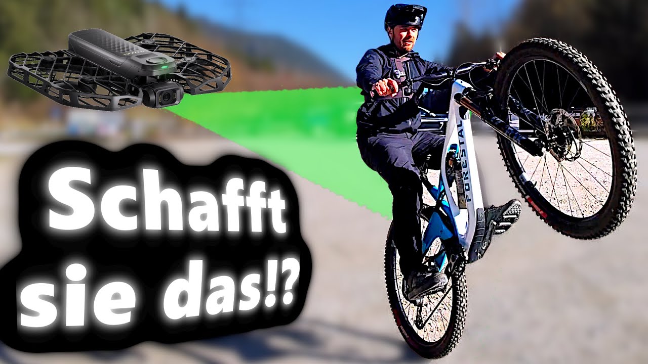SO EINFACH: grandiose Aufnahmen in 8k! Die HoverAir X1 ProMax filmt mich beim Ski- und Fahrradfahren