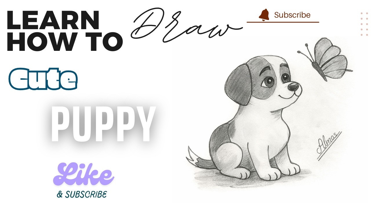 how to draw cute puppy