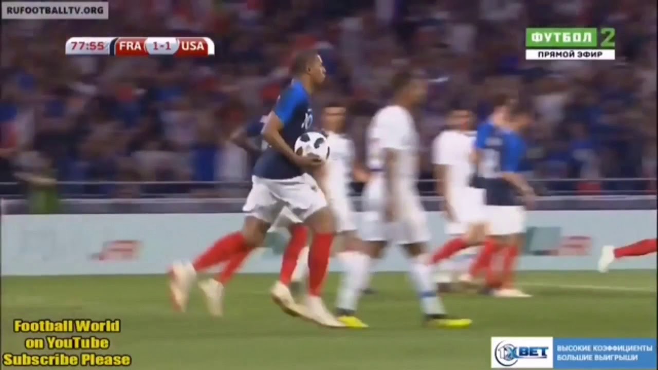 Kylian Mbappe goal vs USA 1-1 - France vs USA