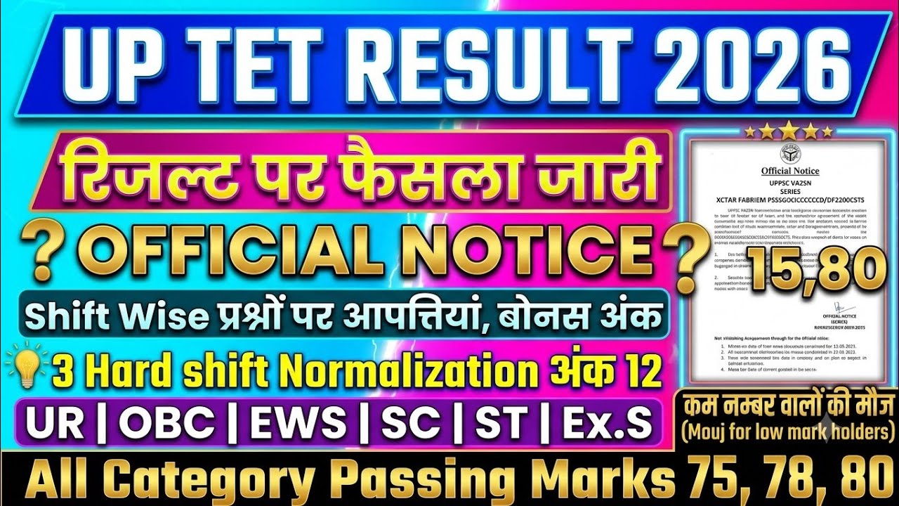 UP TET Result Date 2026 🎯 | UP TET Normalization & Bonus Marks | A Must-Watch for Low Scorers!