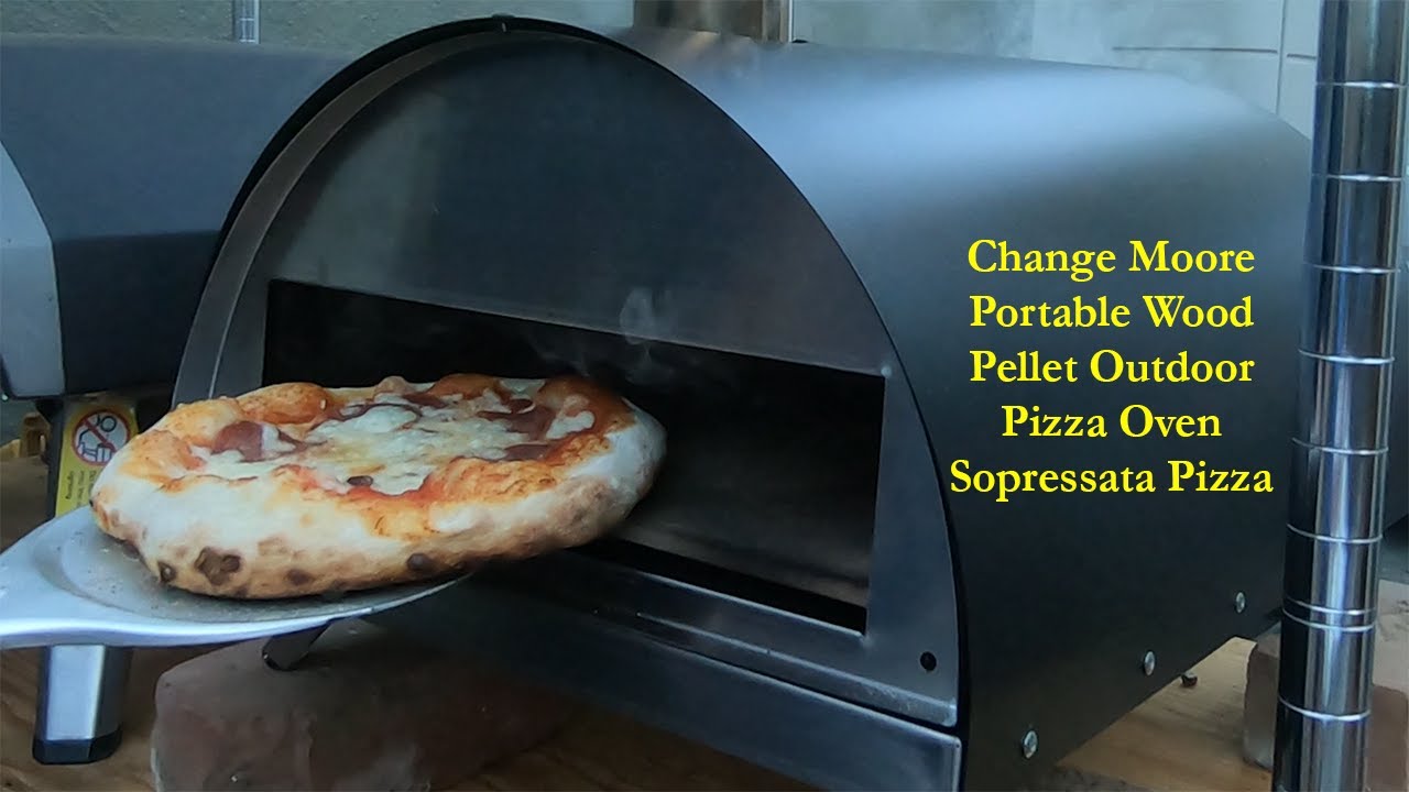 Sopressata Pizza In A Change Moore Portable Outdoor Pizza Oven