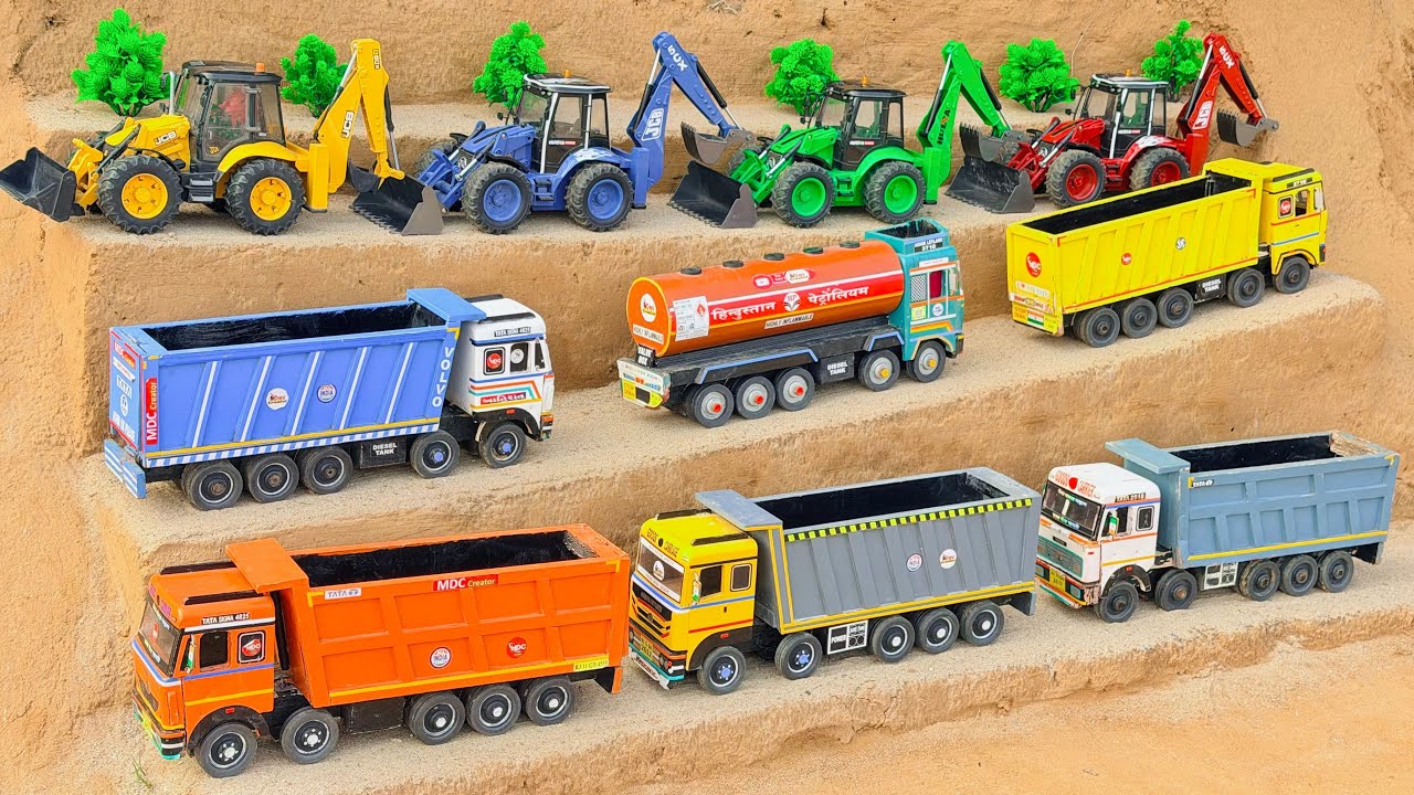 JCB 5CX And Tata truck 2518 parking video | jcb tractor video | jcb video | jcb tractor cartoon 