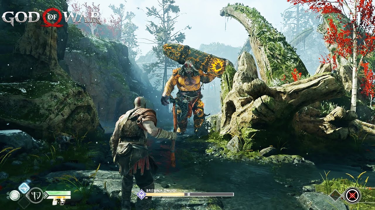 God Of War Kratos Vs Brenna Daudi - God Of War 4 Boss Fight 